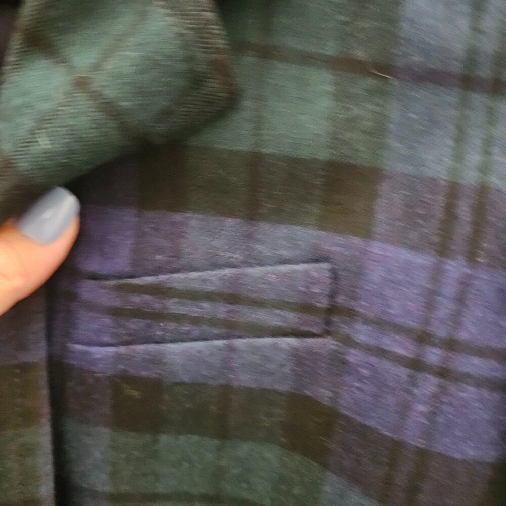 J. Crew Women's Green & Navy Plaid Blazer - Picture 3 of 8